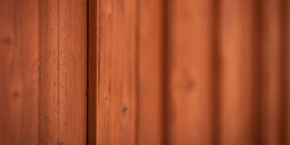 Rote Holzwand
